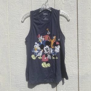 Disney blue tank top with the main six character size large fits like small/med